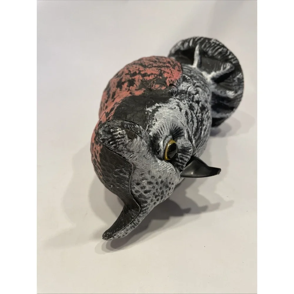 Owl Decoy to Scare Birds Away - 10.5 in Two Color Great Horned Owl